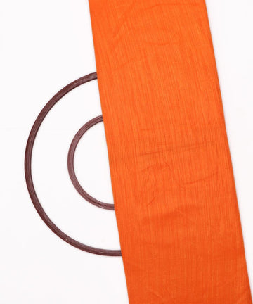 orange colour plain raw silk